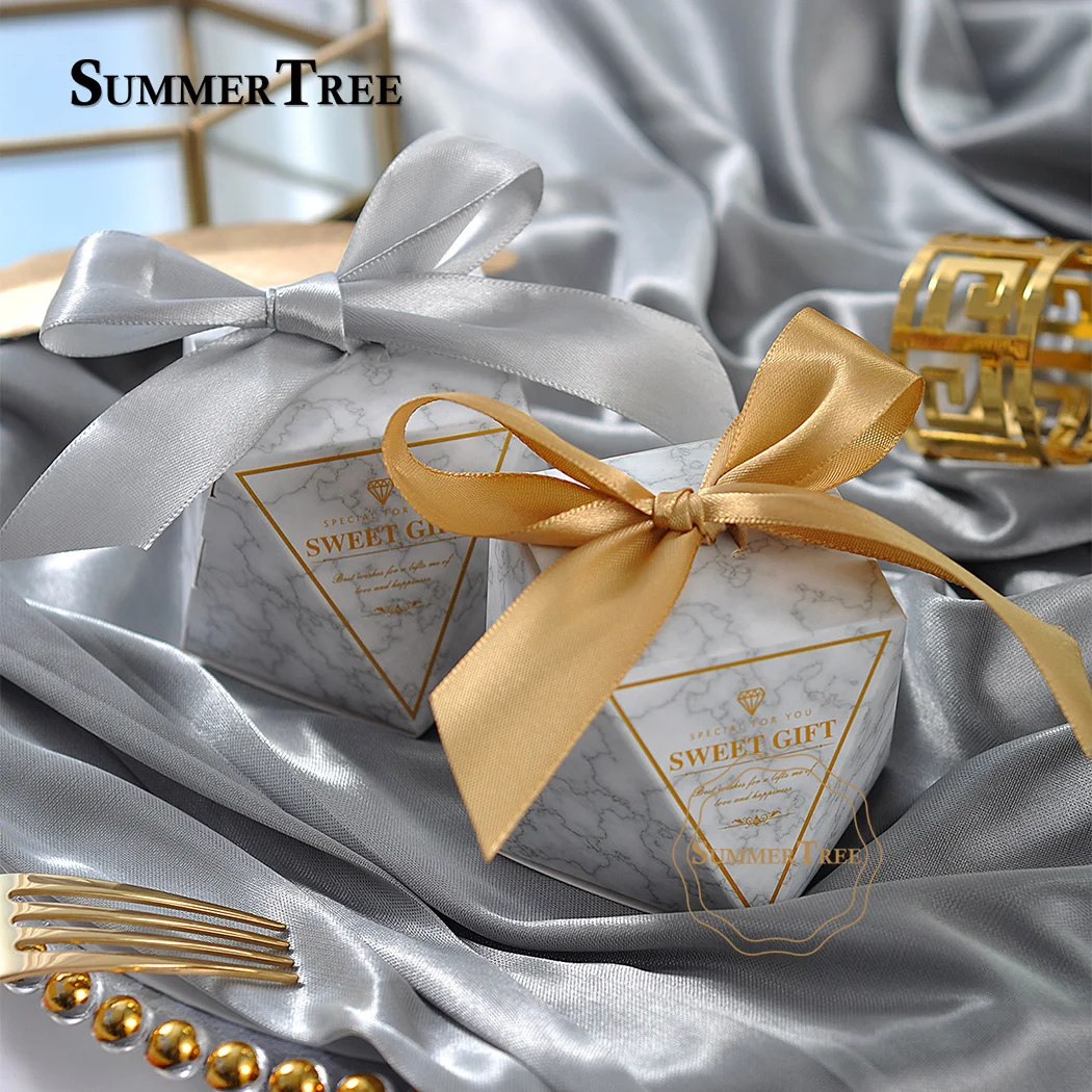 

New Creative Marbling style Candy Boxes Wedding Favors and Gifts Box Party Supplies Baby Shower Paper Chocolate Boxes Package