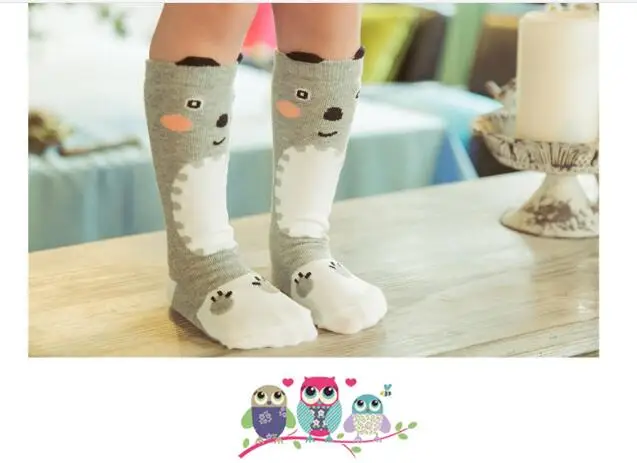 Детские гольфы; ; гетры для девочек; Chaofan; носки без пятки для малышей; хлопковые носки с принтом панды из мультфильма