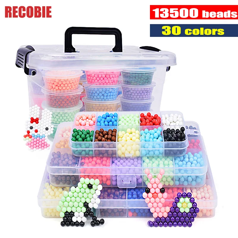 

Spray Waterbeads 30 Color 13500 Water beads toys sticky perler beads pegboard set fuse beads 3D Puzzle beadbond Gift Toy qw0009