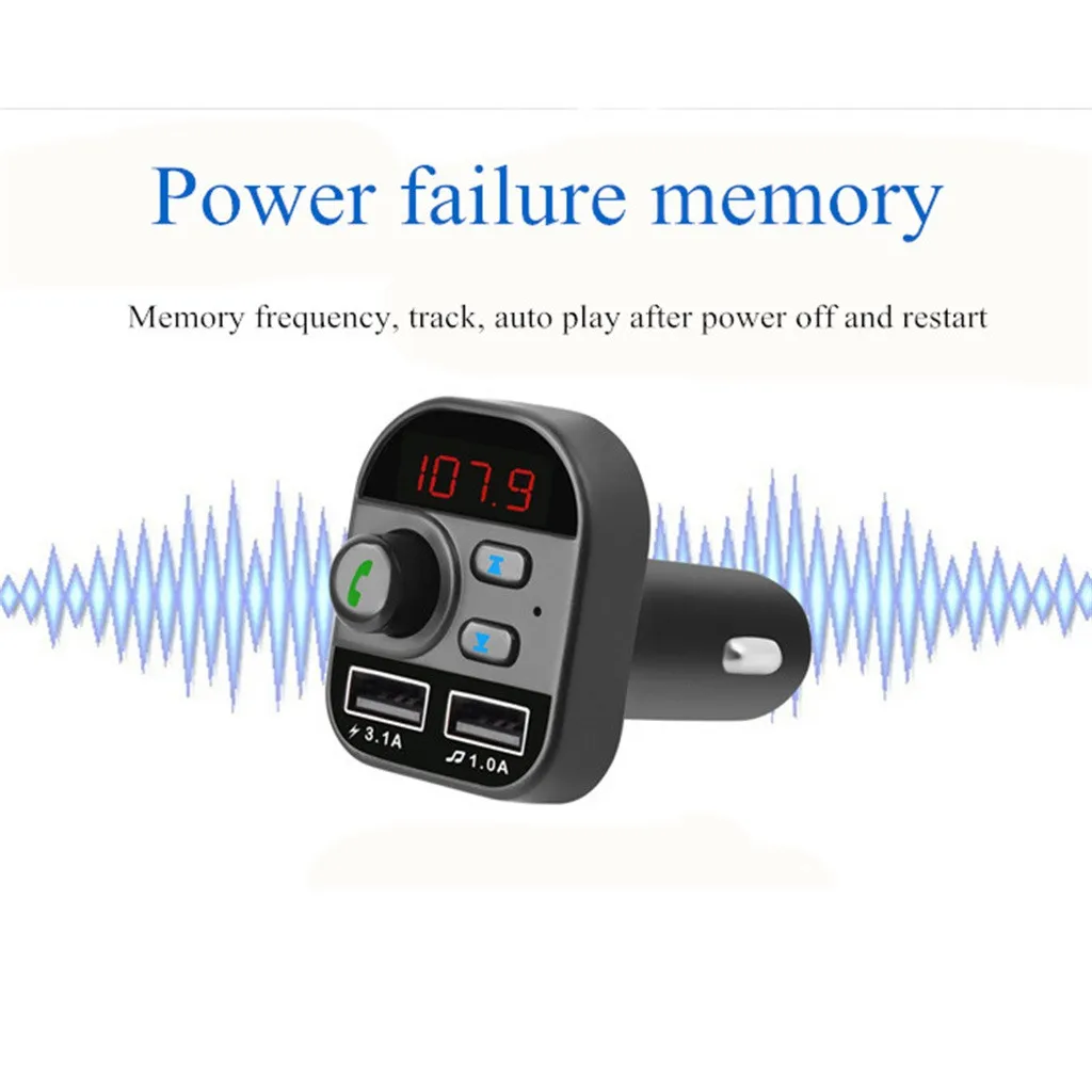 Bluetooth автомобильный fm-передатчик Беспроводной радио адаптер USB Зарядное устройство Mp3 плеер Авто Аудио приемник для гарнитуры#605