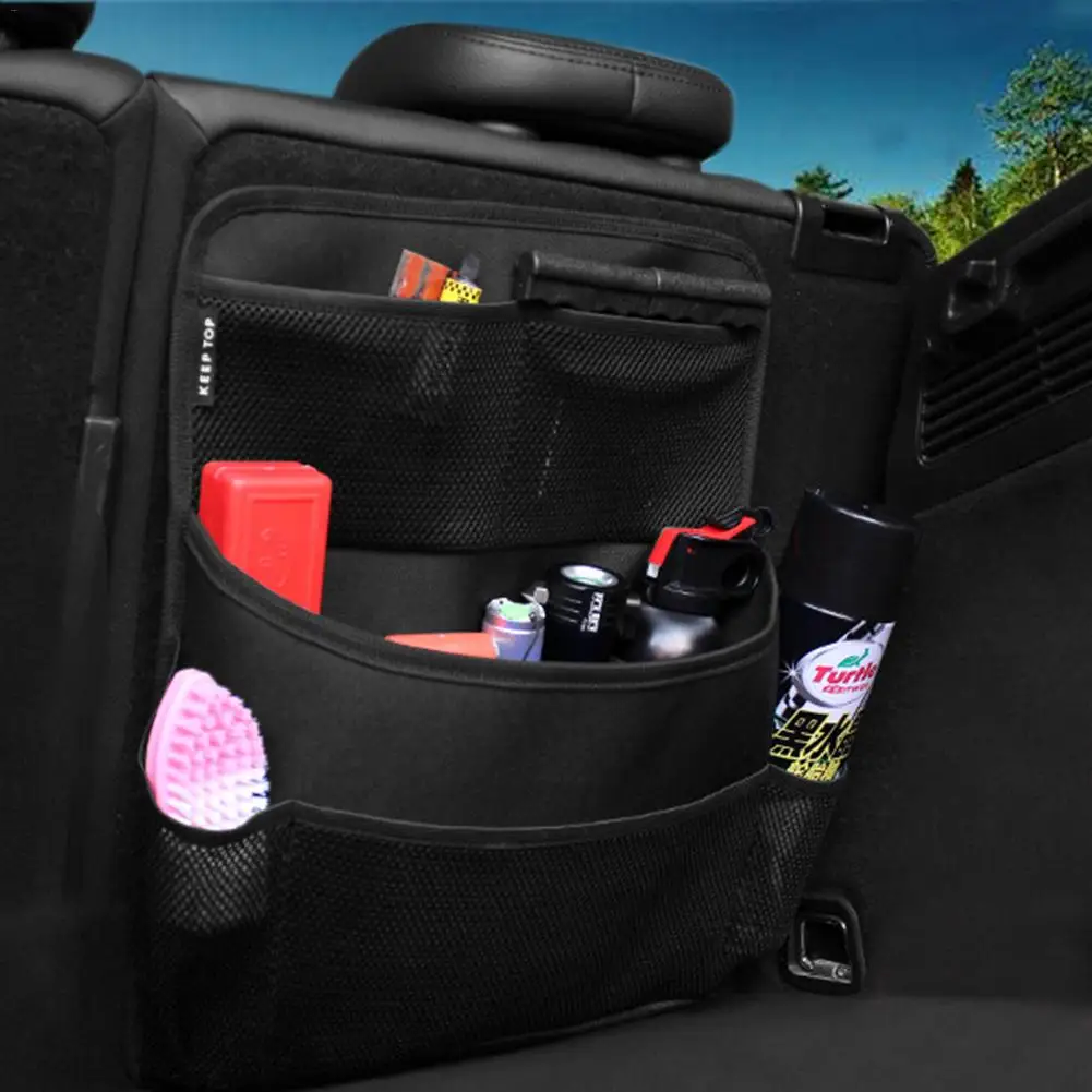 Автомобильный Органайзер на заднее сиденье, сумка для хранения в багажнике, компактный органайзер на заднее сиденье, внутренние многофункциональные аксессуары, карманы