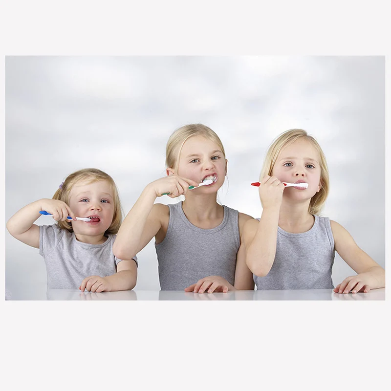 4 Colors Kids Silicone Teether Training Toothbrushes For Children Baby Infant Toothbrush Infant Newborn Brush Tool WIth OPP