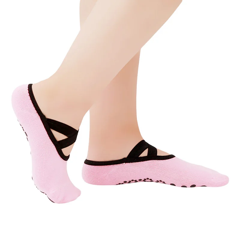 Женские Профессиональные Нескользящие бандажные спортивные носки для йоги, Женские Дышащие носки для пилатеса и балета, танцевальные носки, Тапочки