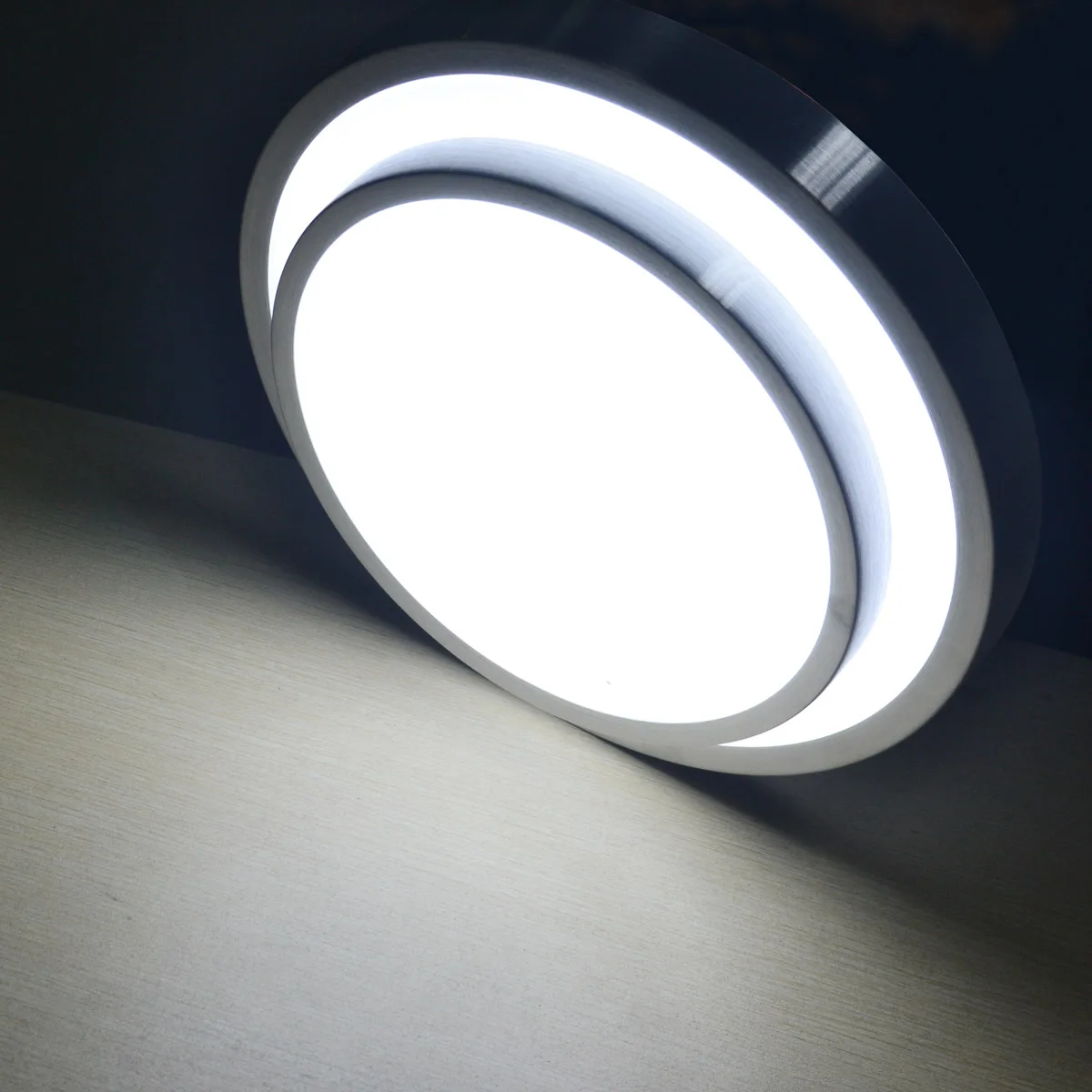 15 Вт светодиодный потолочный светильник, поверхностного монтажа серебряные границы + белый абажур, спальня, холодный белый 90-240 В