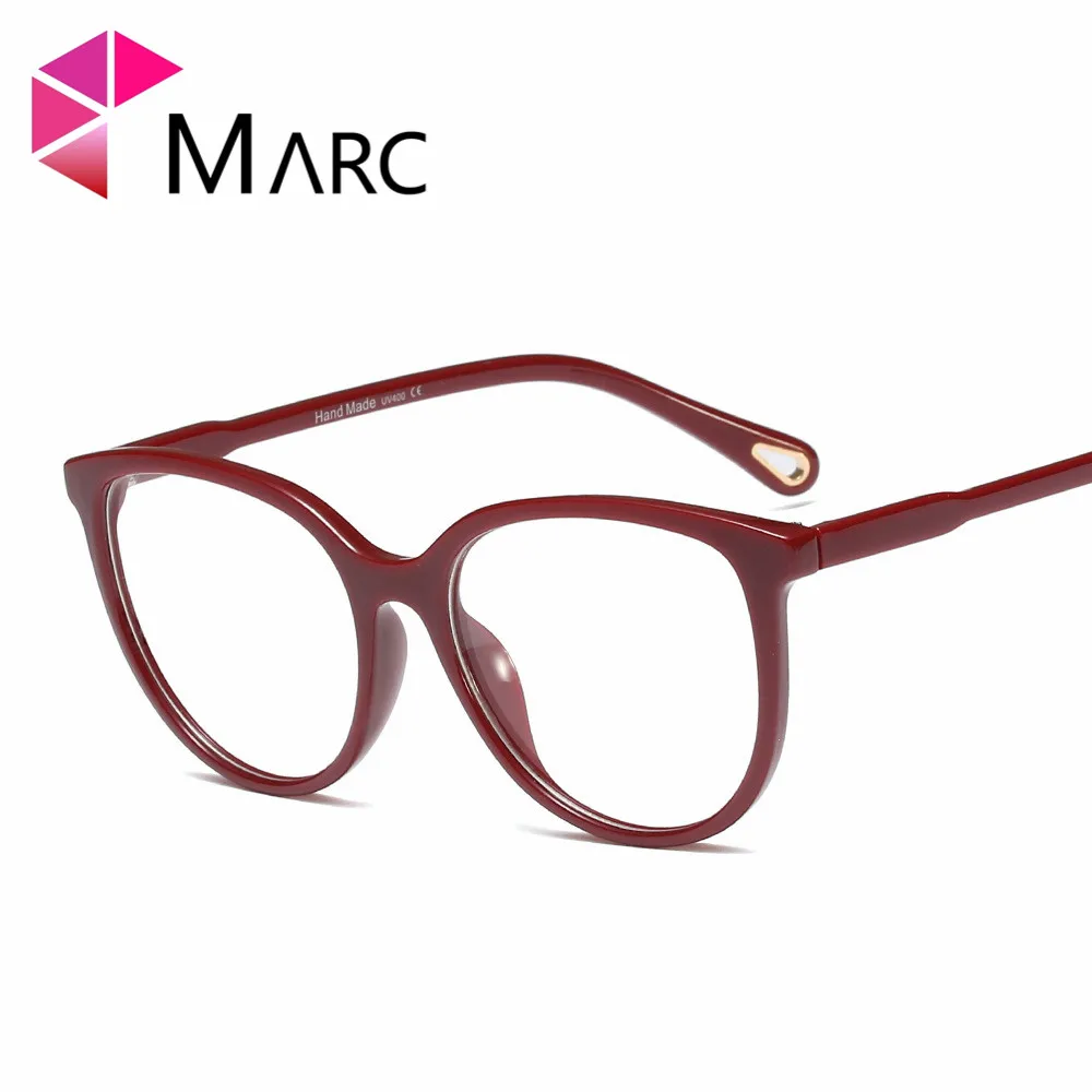 

MARC Retro Metal Frame Eyeglasses Oversized Clear Glasses Men Women Transparent Optical Cat Eye Glasses Frames Spectacle 95157