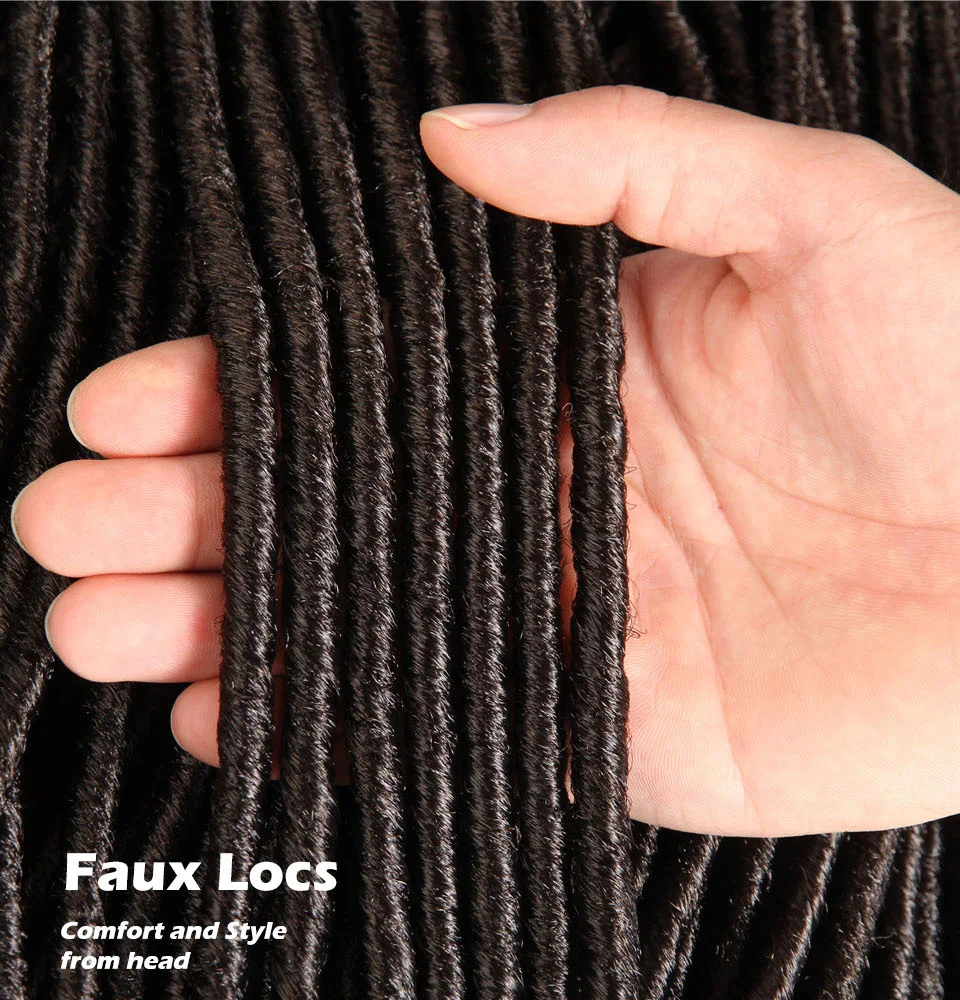 SAMBRAID вязания крючком косы волос 18 дюйм(ов) блондинка Faux locs волосы 24 корни наращивание волос чистый цвет синтетическое плетение волос для