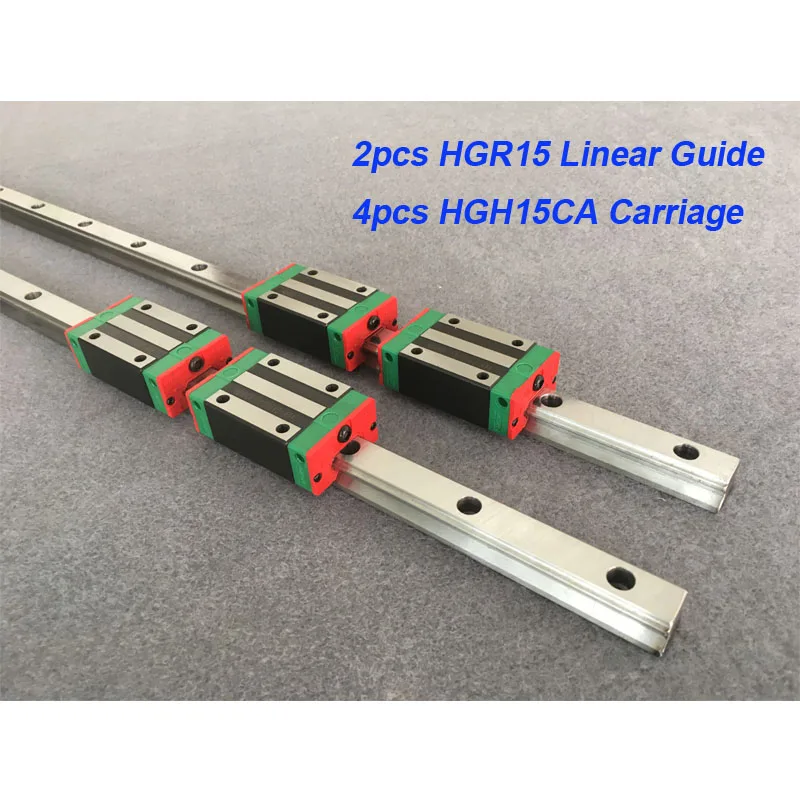 

Free shipping 2pcs HGR15 - 1200mm 1300 1400 1500mm linear rail with 4pcs block HGH15CA or HGW15CA CNC parts