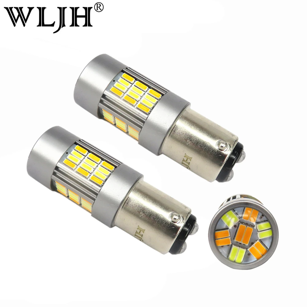 WLJH 2x 1157 7528 2057 LED Car BAY15D led Bulb Auto Tail Signal Brake