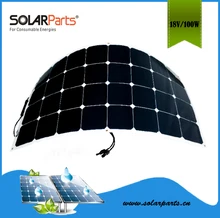 Solarparts 1pcs 100W PVflexible solar panels solar modules panel solar12V for Boat Golf cart Baterry charger