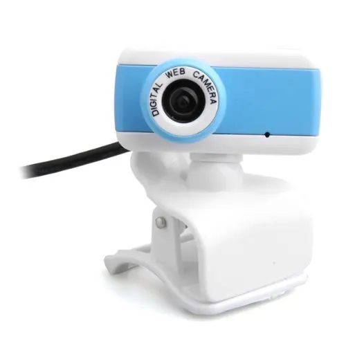 

PROMOTION! USB Clip 50.0 Mega Pixel Webcam Web Cam Camera with MIC Blue White for PC Laptop