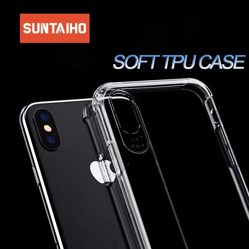 

Suntaiho Shockproof Case For iPhone 7 8 6 6s Plus X XS MAX XR Covers Clear Soft Silicone Phone Case For iPhone 8 plus 7 Plus
