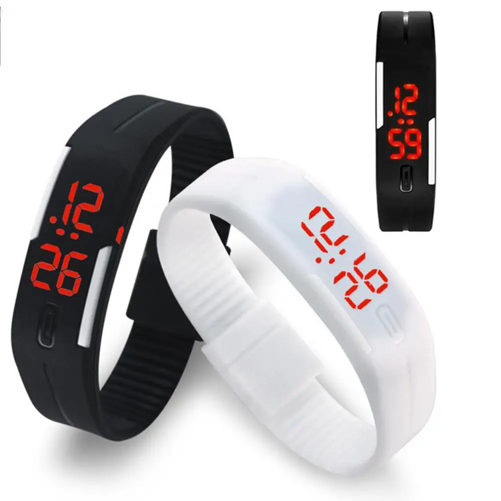 

Digital LED Military Watches Men Children Outdoor Sports Clock Bracelet Watch Ladies relogio Silicone 13 Colors Wristwatch r15