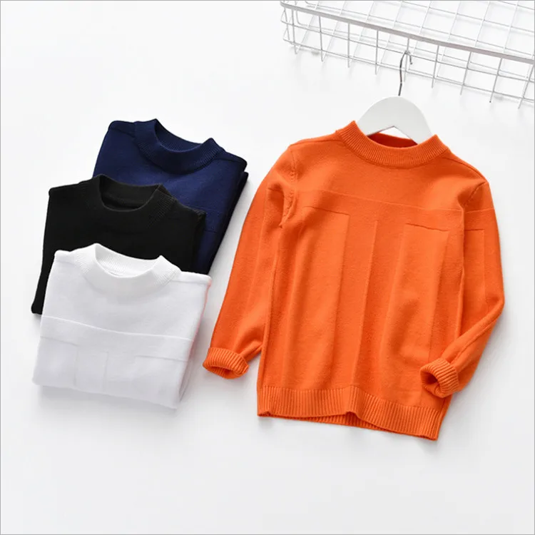 Fanfiluca Boys Ribbed Sweater Winter Autumn 2018 Cotton Pullover Child Sweater Boys Sweaters White Casual Child Clothes001
