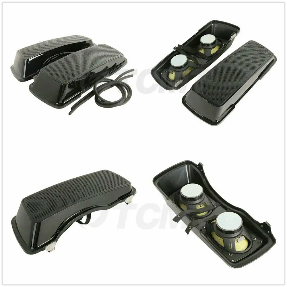

Motorcycle Dual 6"x9" Speakers Saddlebag Lids For Harley Touring Electra Street Road King Glide 1994-2013