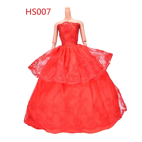 Fashion Dress For Doll Elegant Handmake Wedding Bridal Gown Dress For