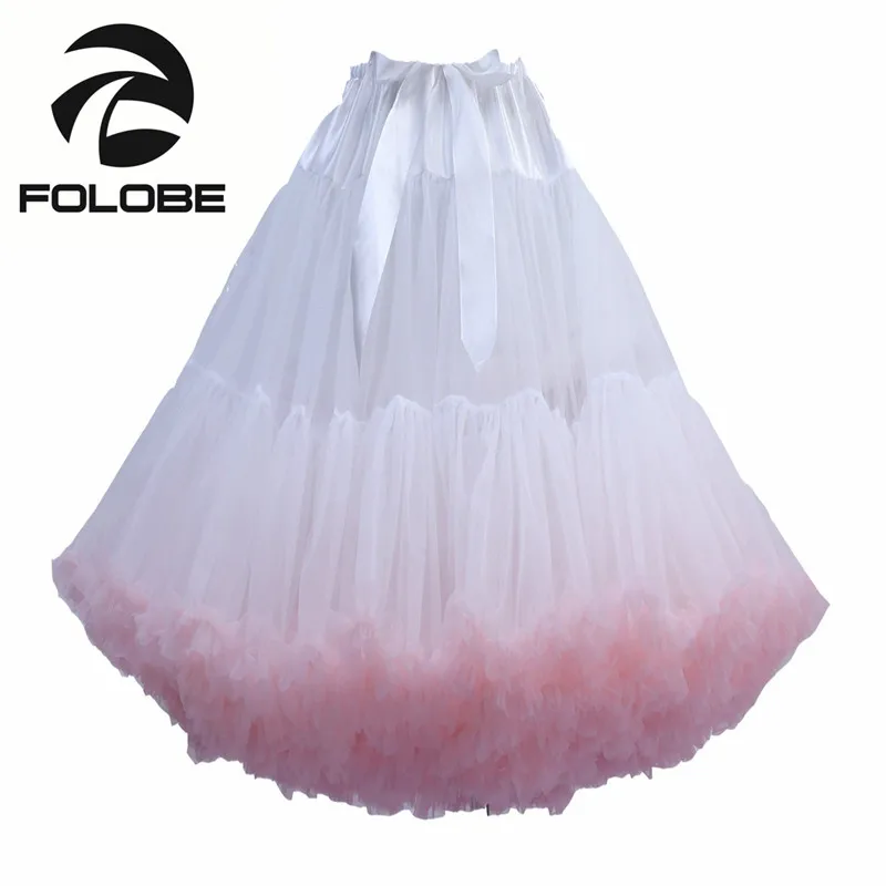 FOLOBE White Knee Length Tulle font b Skirt b font Vintage Tutu font b Skirts b