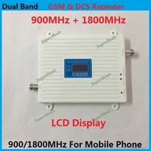 LCD Display ! Dual Band DCS 1800MHz GSM 900Mhz Celullar Signal Booster , GSM DCS 2G 4G Mobile Phone Signal Repeater Amplifier