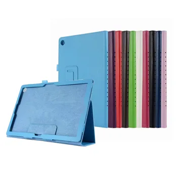 

30PCS/Lot Litchi Stand Folio PU Leather Case For Huawei Mediapad M5 10.8 Flip Cover Protective Skin