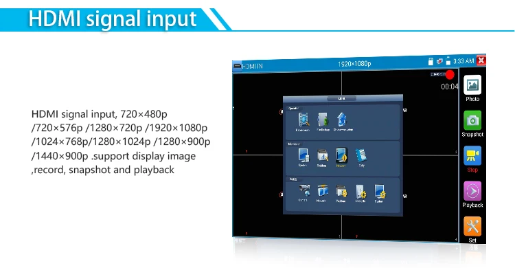 Горячие H.265 4 K IP Камера тестер TVI CVI AHD SDI CVBS IP 6 в 1 CCTV тестер с TDR, определитель местоположения кабеля, мульти-метр, IP Камера тестер