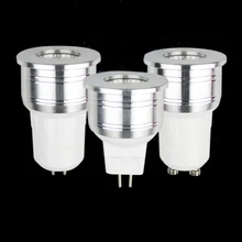1 Вт 3 Вт Мини Светодиодный прожектор GU10 E27 E14 220 В точечная лампа MR16 = DC12V высокая яркость белый светильник для шкафа