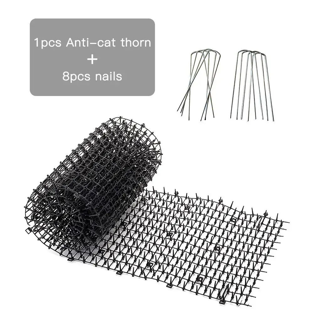 

High Quality Gardening Plastic Anti-cat Thorns And Dog Mosquito Repellent Mat Plastic Nails Protective Fence Net Set