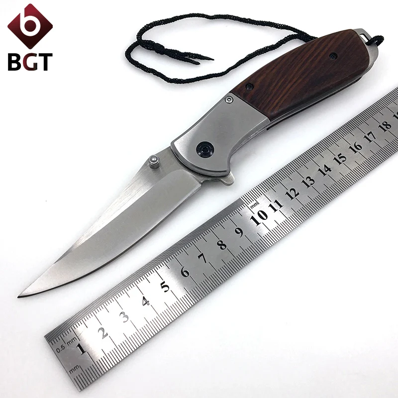 

Camping EDC Folding Knife 3Cr13 Blade Wood Handle Utility Tactical Survival Multi Knives Hunting Pocket Combat Portable Tools