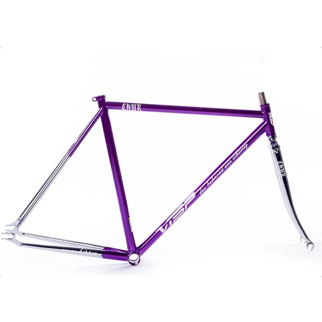 Cheap Chrome molybdenum steel restoring ancient Gold plating VISP bike frame Fixed Gear Bike 700c 54cm 58cm bicycle frame multicolour