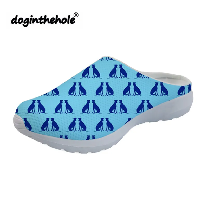 Doginthehole/спортивные сандалии; женские сабо с принтом «Грейхаунд»; уличные тапочки на плоской подошве; летняя пляжная обувь для женщин; дышащая сетка - Цвет: Композитный материал