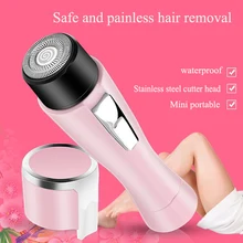 Мини Портативный Эпилятор женский триммер для волос Электрический станок для бритья лица и тела режущие бритвы безопасное удаление волос