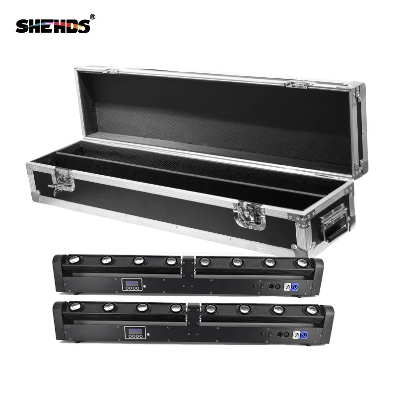 

LED 8x12W Bar Beam Moving Head Light With Flghicase RGBW Perfect for Party nightclub Disco DJ Light Christmas Sound Active DMX
