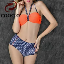 COOCLO горячие летние купальники для женщин купальный костюм с высокой талией бикини набор Пуш-Ап сексуальный купальник купальный костюм для женщин