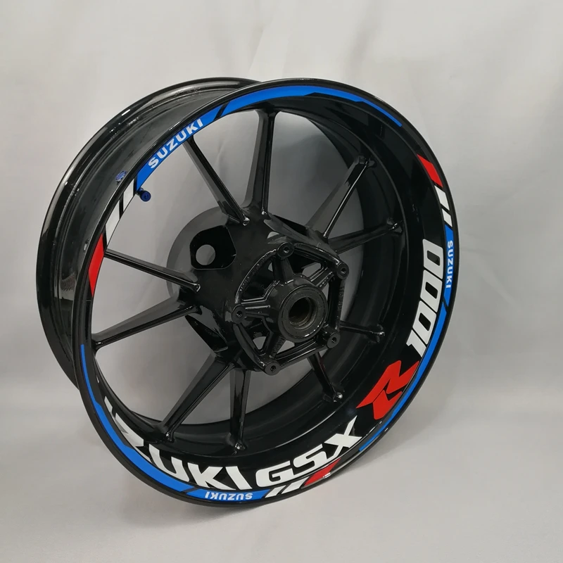 

For Suzuki GSXR600 GSXR750 GSXR1000 motorcycles wheel stickers waterproof Reflective Rim decals Front & Rear custom inner rim