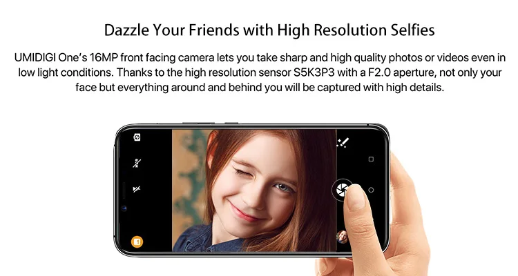 UMIDIGI UMI ONE 4GB RAM 32GB ROM Helio P23 MTK6763 2.0GHz Octa Core 5.9 Inch Incell HD+ Full Screen Dual Camera Android 8.1 4G LTE Smartphone