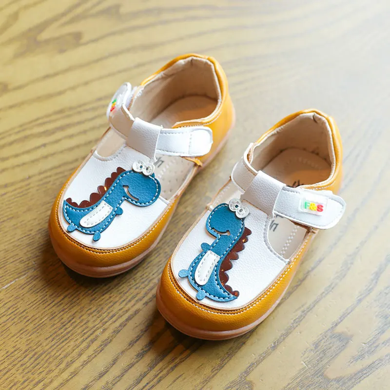 Размеры 26-30 новые 3D мультфильм детская обувь 2017 с динозавром для мальчиков кеды Animal обувь для детей Для мальчиков милые Повседневное