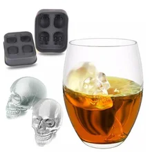 3D креативная форма для льда, силиконовая форма черепа, силиконовая форма для приготовления коктейля, льда, шоколадная форма для домашнего бара, вечерние HG99