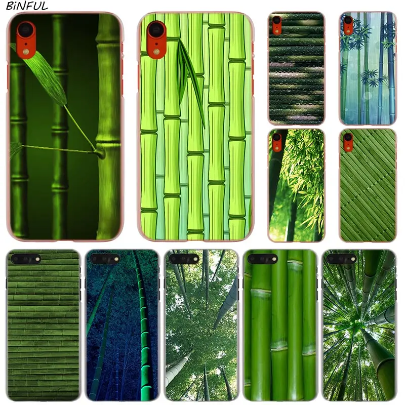Green plants Bamboo Hot Fashion Transparent Hard Phone Cover Case for iPhone X XS Max XR 8 7 6 6s Plus 5 SE 5C 4 4S | Мобильные