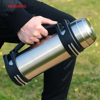 

Stainless Steel Insulated Thermos Bottle 1L/2L Outdoor Travel Coffee Mugs Thermal Large Capacity Vaccum Water Bottle Thermal Mug