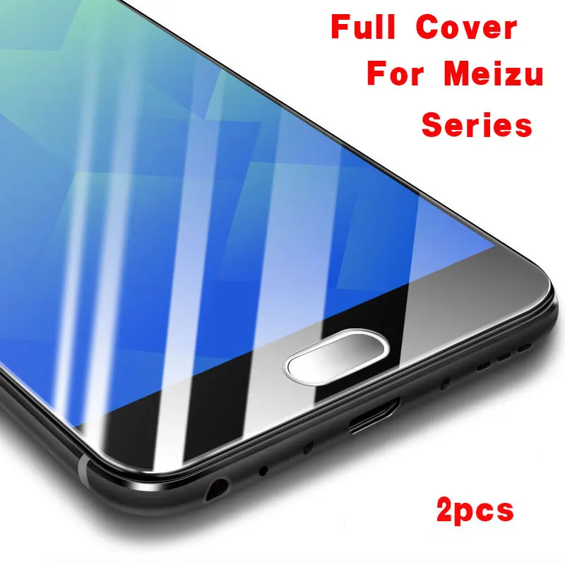 

2pcs Full Cover Tempered Glass For Meizu M5S M3S mini M5 Note M3 M3E Pro 6 MX6 U10 U20 E2 Screen Protector Protective Film