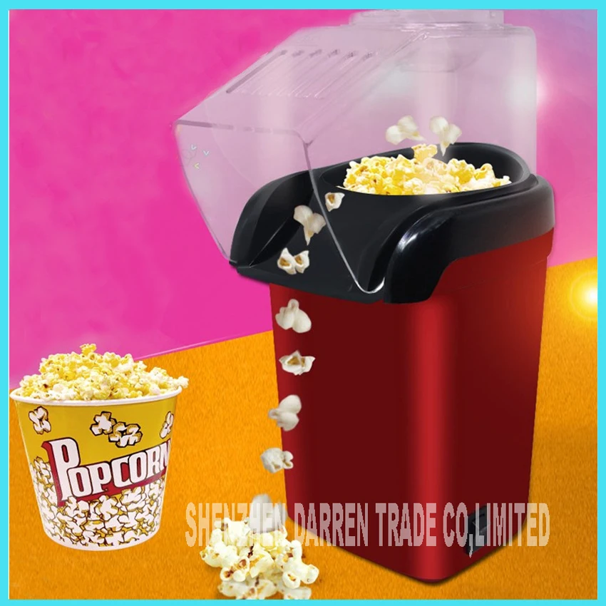 Mini Household Electric Popcorn Maker Machine Automatic Red Corn Popper