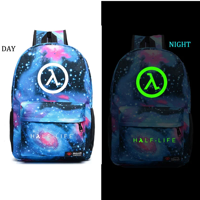 Школьная сумка с эффектом «Половина Жизни», рюкзак для студентов, школьная сумка, рюкзак для ноутбука, повседневный рюкзак - Цвет: style2 blue