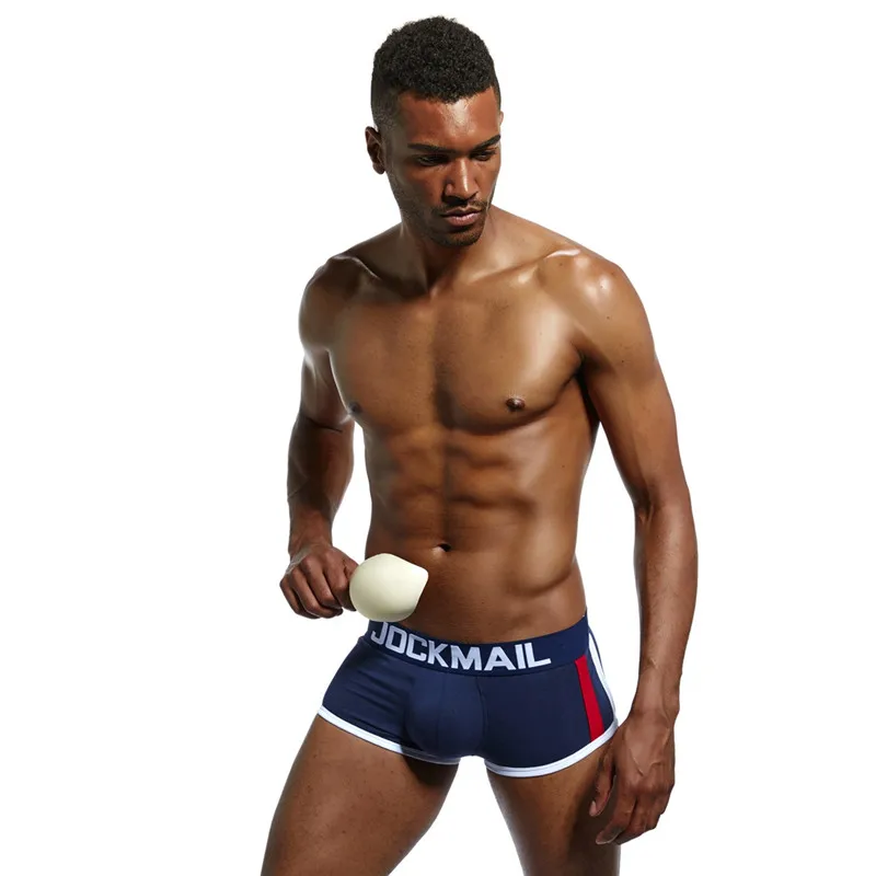 JOCKMAIL, фирменное Мужское нижнее белье, боксеры, сексуальные трусы, пуш-ап, чашка, усиление выпуклости, Гей Нижнее белье, мужские боксеры, шорты, увеличивающие трусы