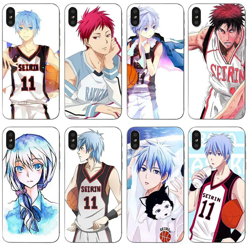 Мобильный телефон из мягкого ТПУ чехлы для iPhone X XR XS Max 10 7 8 Plus 4 6 5 1 2 SE 5C аниме Kuroko No