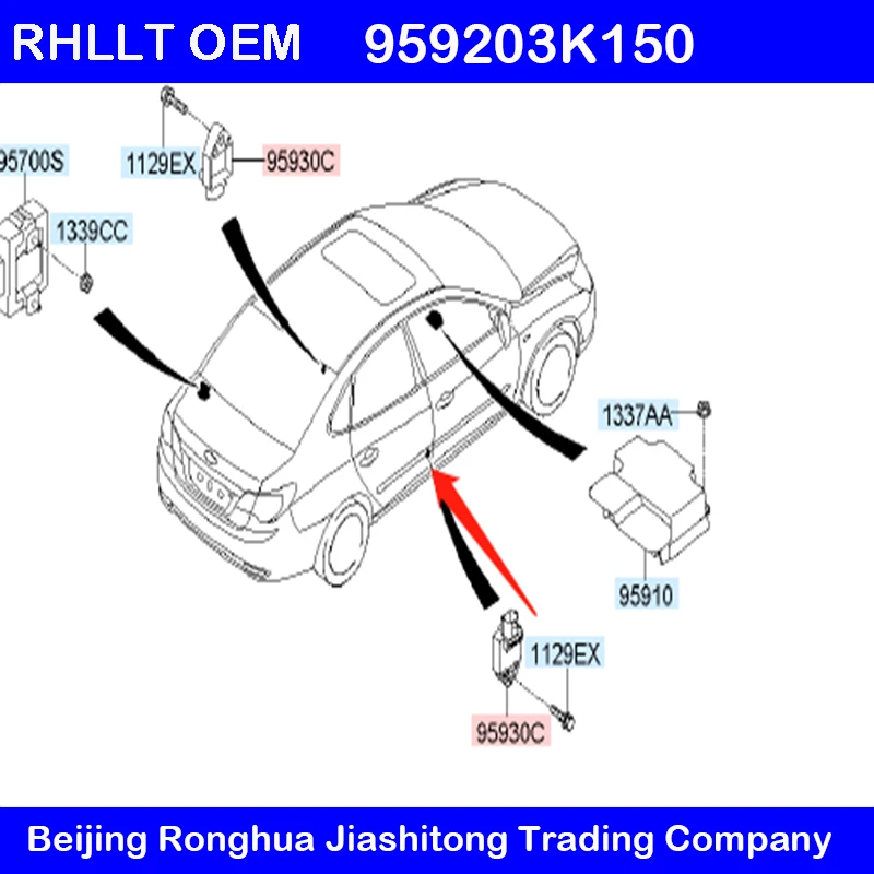 GENUINE Air Bag Sensor Front Impact for 09-14 Hyundai Elantra Sedona 959203K150 