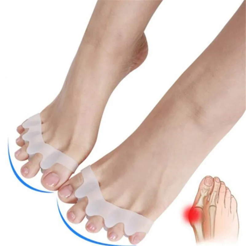 

Silicone Gel Hallux Valgus Correction Toe Separators Foot Care Gel Bunion Protector Toe Separators Orthopedic Straightener