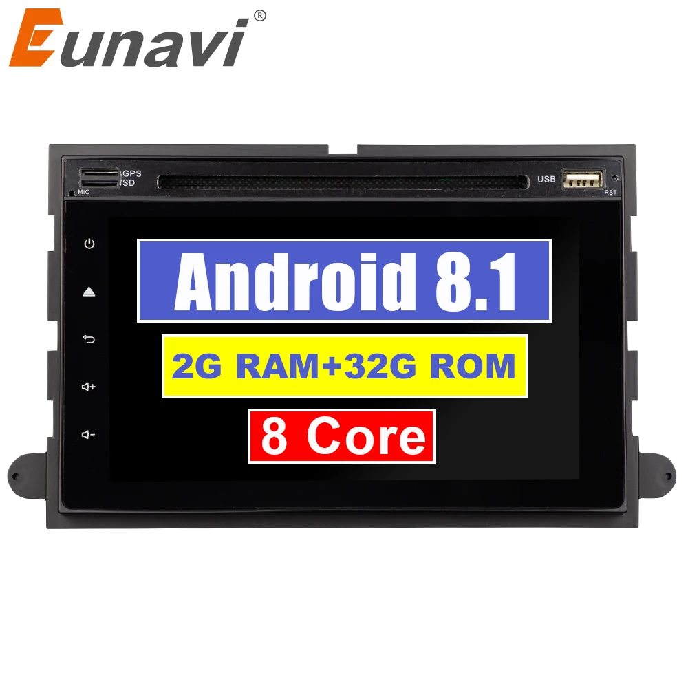 Eunavi 7 'ɲ Din Octa 8 core Android 1 автомобильный DVD для Ford Focus Fusion Expedition Explorer F150 F350 F500 Escape Edge
