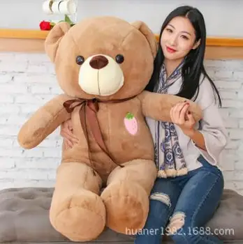 

120cm Love Bear Plush Toy Teddy Bears with strawberry High Quality Stuffed Animals Soft Plush Toys Christmas gift
