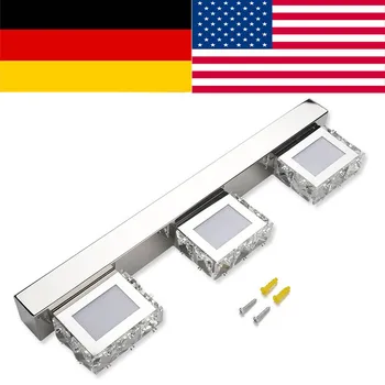 

Bathroom vanity light fixtures industrial led crystal up mirror front lights long wall sconces bar 3 light