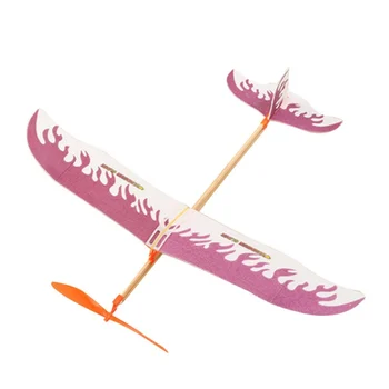 

Baby Toys Flying Mini Elastic Rubber Band Powered DIY Foam Plane Model Kit Aircraft Educational Toy random colors