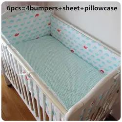 Акция! 6 шт. кроватки постельных принадлежностей, младенческой детский набор, детские постельные принадлежности бампер, включают (бамперы +