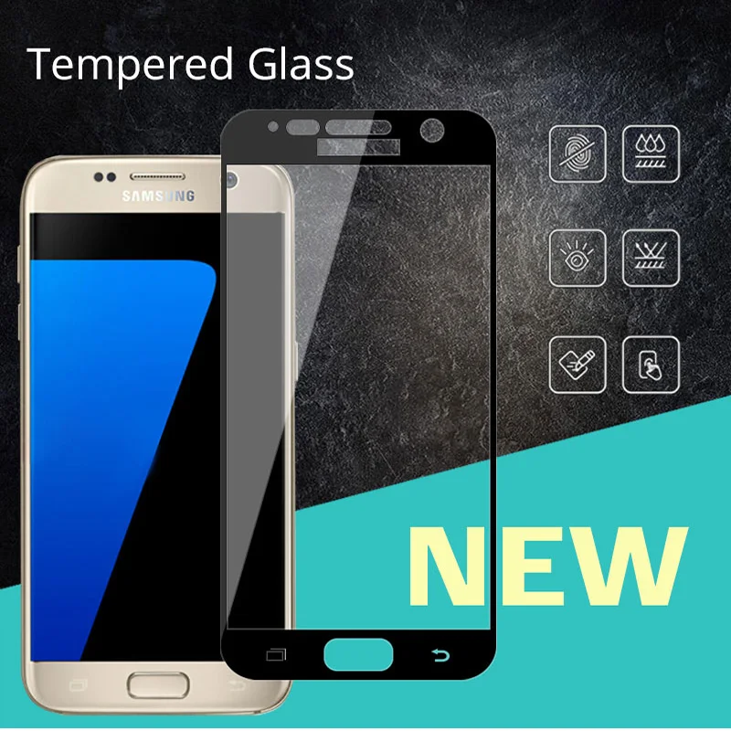 

Full Cover Tempered Glass For Samsung Galaxy S7 S 7 Protector Protective Film For Samsung GalaxyS7 Glass Full Film For SamsungS7